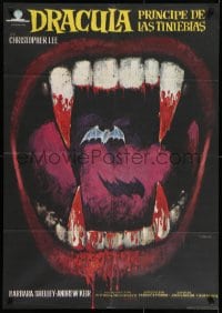 5y060 DRACULA PRINCE OF DARKNESS Spanish 1972 best different Mac Gomez bloody vampire art!
