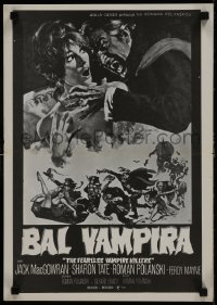 5y244 FEARLESS VAMPIRE KILLERS Yugoslavian 14x20 R1980s Roman Polanski, great comedy horror art!