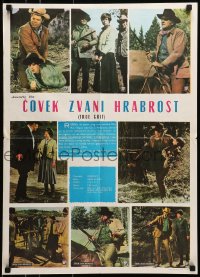 5y279 TRUE GRIT Yugoslavian 20x27 1969 John Wayne as Rooster Cogburn, Kim Darby, Glen Campbell