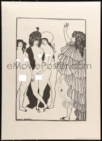 5z874 AUBREY BEARDSLEY #1506 20x28 German commercial poster 1960s cool sexy art by the artist!