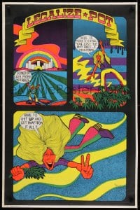 5z920 LEGALIZE POT 23x35 commercial poster 1970 wild, psychedelic Joe Petagno art of hippy!