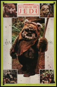 5z936 RETURN OF THE JEDI 22x34 commercial poster 1983 Lucas, great images of different Ewoks!