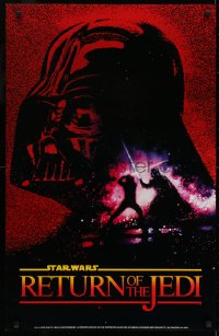 5z937 RETURN OF THE JEDI 22x34 commercial poster 1983 Revenge of the Jedi art of Vader by Struzan!