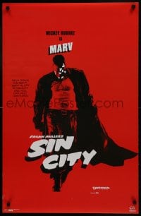 5z942 SIN CITY 23x35 commercial poster 2005 graphic novel by Frank Miller, cool art of Marv!