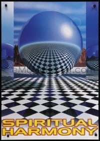 5z945 SPIRITUAL HARMONY 24x35 English commercial poster 1999 silver sphere and checkerboard floor!
