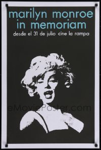 5z231 MARILYN MONROE IN MEMORIAM silkscreen Cuban 1990s Marilyn Monroe film festival, Rene Azcuy!