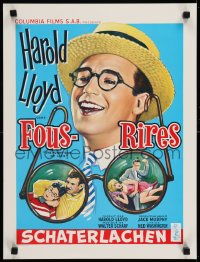 5z993 FUNNY SIDE OF LIFE 16x21 REPRO poster 1990s great wacky artwork of Harold Lloyd!