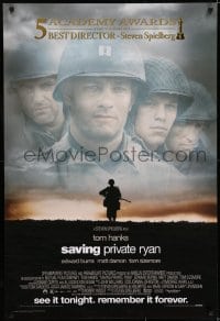 5z981 SAVING PRIVATE RYAN 27x40 video poster 1999 Spielberg, Tom Hanks, Tom Sizemore, Matt Damon!