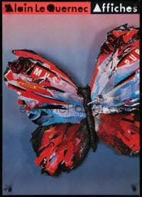 5z605 ALAIN LE QUERNEC AFFICHES 24x34 French special poster 1990s butterfly collage!
