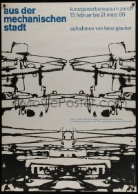 5z102 AUS DER MECHANISCHEN STADT 36x51 Swiss museum/art exhibition 1965 Hamburger abstract art!