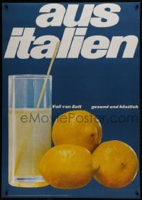 5z152 AUS ITALIEN 36x51 Swiss advertising poster 1966 Spengler photo of lemons next to lemonade!