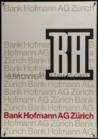 5z155 BANK HOFMANN 36x51 Swiss advertising poster 1960s cool banking artwork and design!