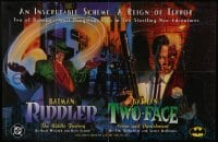 5z610 BATMAN 22x34 special poster 1995 great comic artwork of The Riddler & Two-Face!