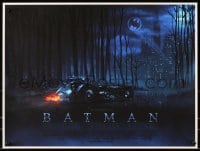 5z326 BATMAN #40/300 18x24 art print 2010s Casey Callender art of Batmobile and Bat logo!