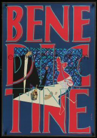5z474 BENEDICTINE 27x38 French advertising poster 1993 title and central art by Javier Mariscal!