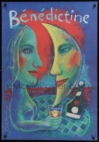 5z475 BENEDICTINE 27x39 French advertising poster 1993 wild and surreal artwork by Paul Davis!