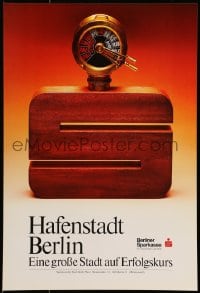 5z478 BERLINER SPARKASSE hafenstadt style 14x21 German advertising poster 1990s cool design!