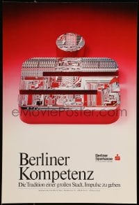5z479 BERLINER SPARKASSE kompetenz style 14x21 German advertising poster 1990s cool design!