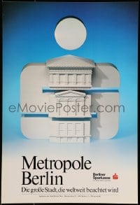 5z482 BERLINER SPARKASSE metropole style 14x21 German advertising poster 1990s cool design!