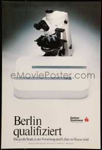 5z483 BERLINER SPARKASSE qualifiziert style 14x21 German advertising poster 1990s cool design!