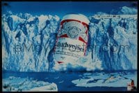 5z494 BUDWEISER glacier style 19x29 advertising poster 1984 advertisement for the King of Beers!