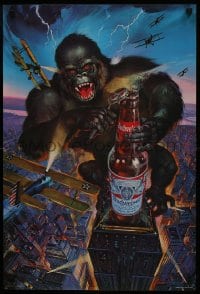 5z496 BUDWEISER King Kong style 19x28 advertising poster 1985 advertisement for the King of Beers!