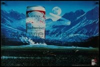 5z499 BUDWEISER mountains style 19x29 advertising poster 1984 advertisement for the King of Beers!