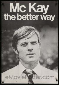 5z621 CANDIDATE 23x34 special 1972 different image of Robert Redford on faux campaign poster!