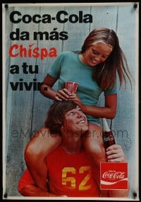 5z508 COCA-COLA group of 2 23x33 Salvadoran advertising posters 1970s give more spark to your life!