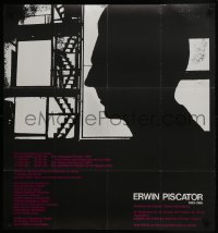 5z064 ERWIN PISCATOR 33x35 German special poster 1971 Erwin Friedrich Maximilian, epic theater!