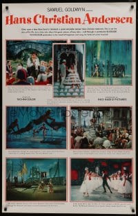 5z675 HANS CHRISTIAN ANDERSEN 28x44 special poster 1953 cool montage of Danny Kaye, Zizi Jeanmarie & cast!