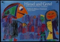 5z432 HANSEL UND GRETEL 24x33 German stage poster 1988 Deni Pfautsch fantasy art!