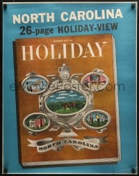 5z683 HOLIDAY 22x28 special poster 1947 North Carolina 26 page preview, cool art, October!