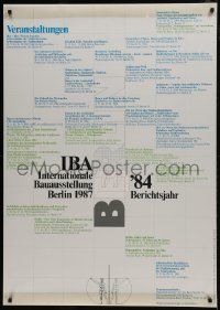 5z067 INTERNATIONAL BAUAUSSTELLUNG '84 33x47 German special poster 1984 cool art by Schmidt!