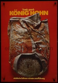 5z438 KONIG HOHN 24x33 German stage poster 1970s art of crushed Coca-Cola can by Holger Matthies!