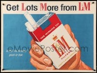 5z522 L&M horizontal 18x24 advertising poster 1950s get lots more from cigarettes with miracle tip!