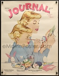 5z711 LADIES' HOME JOURNAL 22x28 special poster 1949 Al Parker art of mother and child, April!