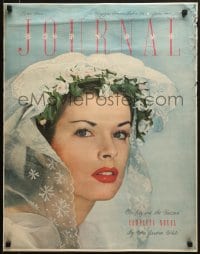 5z707 LADIES' HOME JOURNAL 22x28 special poster 1947 great close-up of bride with veil, June!
