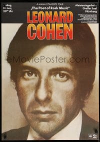 5z396 LEONARD COHEN 24x33 German music poster 1976 close-up of the poet of rock music!