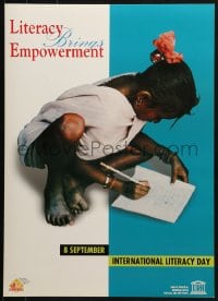 5z722 LITERACY BRINGS EMPOWERMENT 17x24 special poster 1990s UNESCO, International Literacy Day!
