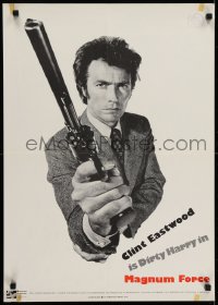 5z728 MAGNUM FORCE 20x28 special poster 1973 Clint Eastwood is Dirty Harry w/ huge gun by Halsman!