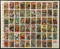 5z229 MARVEL SUPERHEROES FIRST ISSUE COVERS 2-sided 22x27 uncut trading card sheet 1984 complete set!