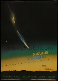 5z132 NIKLAUS STOECKLIN 33x47 German museum/art exhibition 1986 falling star by Theo Scherrer!
