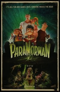 5z856 PARANORMAN mini poster 2012 it's all fun and games until someone raises the dead!