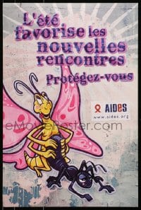 5z756 PROTEGEZ-VOUS AIDES 16x24 French special poster 1990s HIV/AIDS, butterfly and ant!