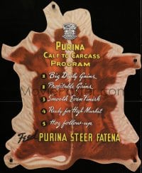5z529 PURINA CALF TO CARCASS PROGRAM 25x30 advertising poster 1942 benefits of this product!