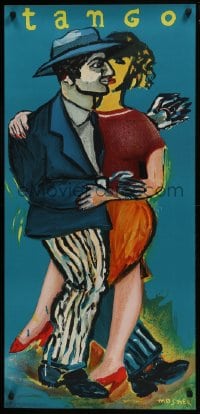 5z348 RICARDO MOSNER 19x40 French art print 1986 Tango, great art of dancers by the artist!