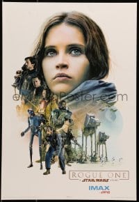 5z860 ROGUE ONE IMAX mini poster 2016 A Star Wars Story, cool completely different montage art, 2/3!