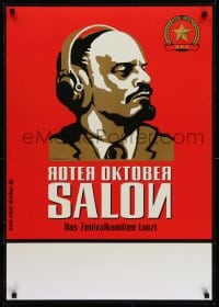 5z534 ROTER OCTOBER SALON 24x33 German advertising poster 2000s art of Lenin wearing headphones!