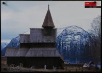 5z782 SAVE WORLD'S MONUMENTS 22x31 special poster 1990s Urnes Stave Church in Norway!